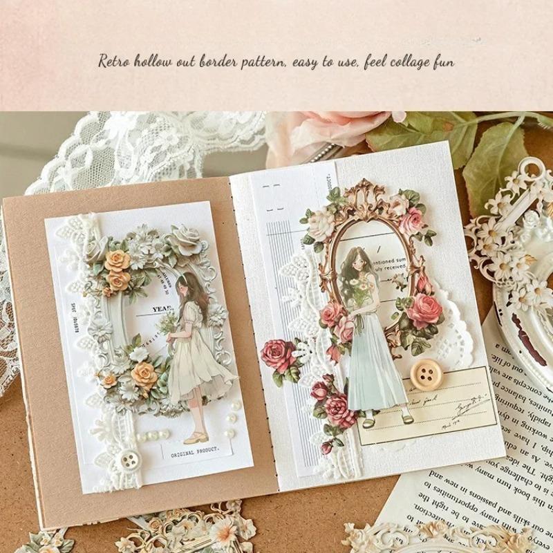 10pcs Memo Pads Material Paper Retroactive Memory Junk Journal Scrapbooking Cards Retro Background Decoration Paper