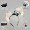 Rechargeable simulated animal ear headgear props Removable headband Movable cat ear hair accessories Electric cat ear headband
