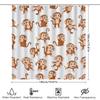Cute Monkey Print Shower Curtain Waterproof Fabric Home Decor Bathroom Decoration Size 180x240cm