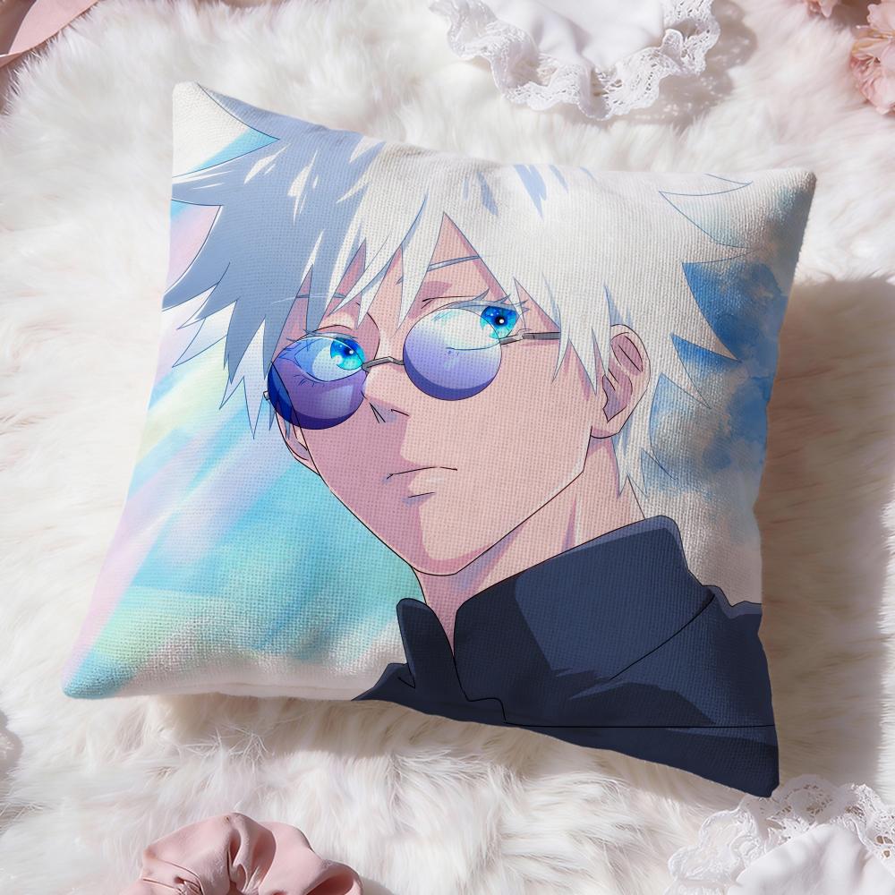 anime j-Jujutsu Kaisen Cushion Cover Premium Comfort Reversible Pillow Cove -Two in One Design for Any Room & Car Interior