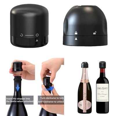 Reusable Vacuum Silicone Wine Bottle Stopper with Twist Lock Leak-proof Champagne Cap Wine Bottle Plug for Keep Fresh Bar Tools