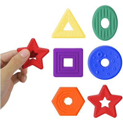 Giocattoli Sensoriali Fidget per Bambini Adulti Pietra della Preoccupazione in Silicone per Autismo Colore Forma Giocattolo per l'Apprendimento Precoce Regali per Alleviare l'Ansia
