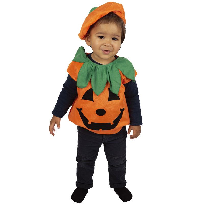 

Children s Halloween pumpkin costumes, party stage costumes, children s funny pumpkin costumes distribution 1-2Y