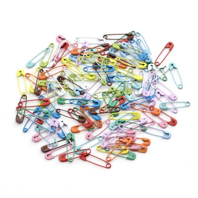 120pcs/box Safety Pins Mixed Color Steel Safety Pins Multi-purpose Pins DIY Apparel Sewing Supplies