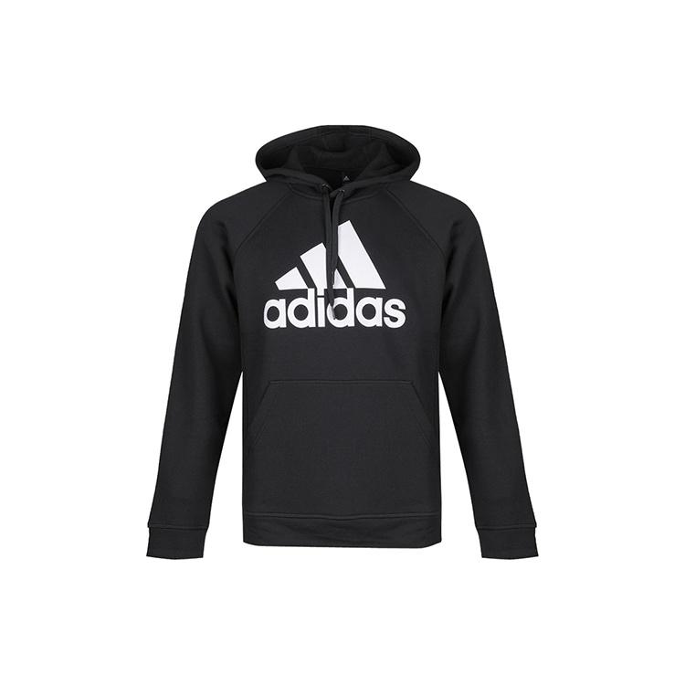 adidas Men s Logo Knitted Sports Hooded Fleece Black CV6801 XL