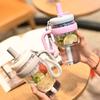 Leak-Proof Water Bottle with Straw Tea Infuser Lucky Belly Cup Sports Water Bottle  Daily Life