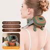 Electric Neck Shoulder Massager Heated Trapezius Muscle Kneading Massage Pillow for Neck Waist Leg Body Use