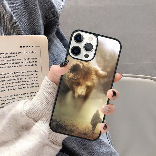 Grizzly Bear Animal Phone Case Cover for iPhone 17 Air 16 16e 15 13 14 11 12 Pro Max Plus  coque fundas Shell