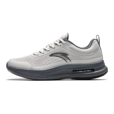 Round Toe Lace-Up Shock Absorbing Wear-Resistant Low-Top Training Shoes Men Sneaker Gray 112417718-7