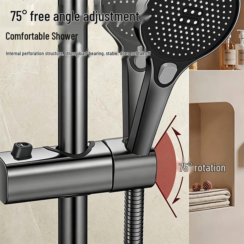 JROR Adjustable No-Drill Shower Head Holder and Riser