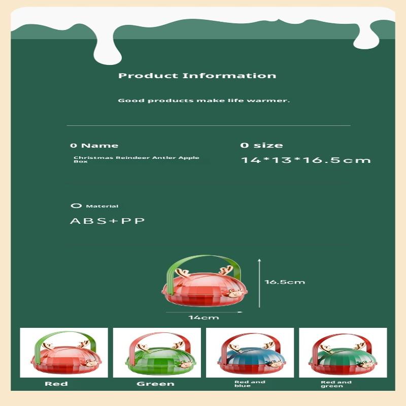 Creative Christmas Apple Box Christmas Eve Apple Handbag Elk Peace Fruit Box Christmas Gifts