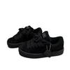 Kids Shoes Mens Retro Black Suede-Look Platform Sneakers Low Top Casual Shoes Outdoor Wear