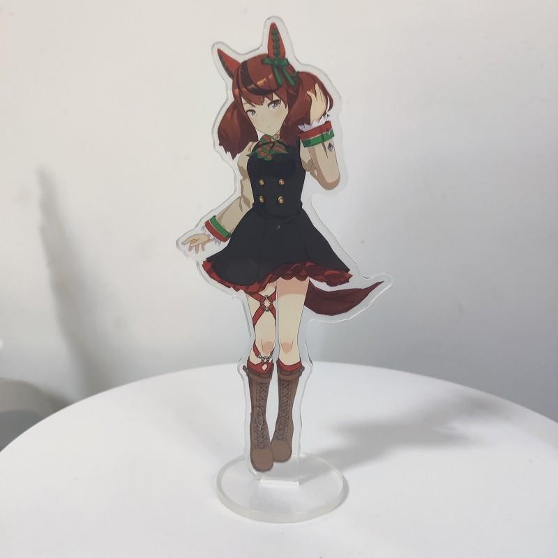 Japan Beautiful Derbil 15 Cm Cartoon Characters Acrylic Double-sided Stand Model Kawaii Cute Office Decoration Panel Permanent Recording Fans