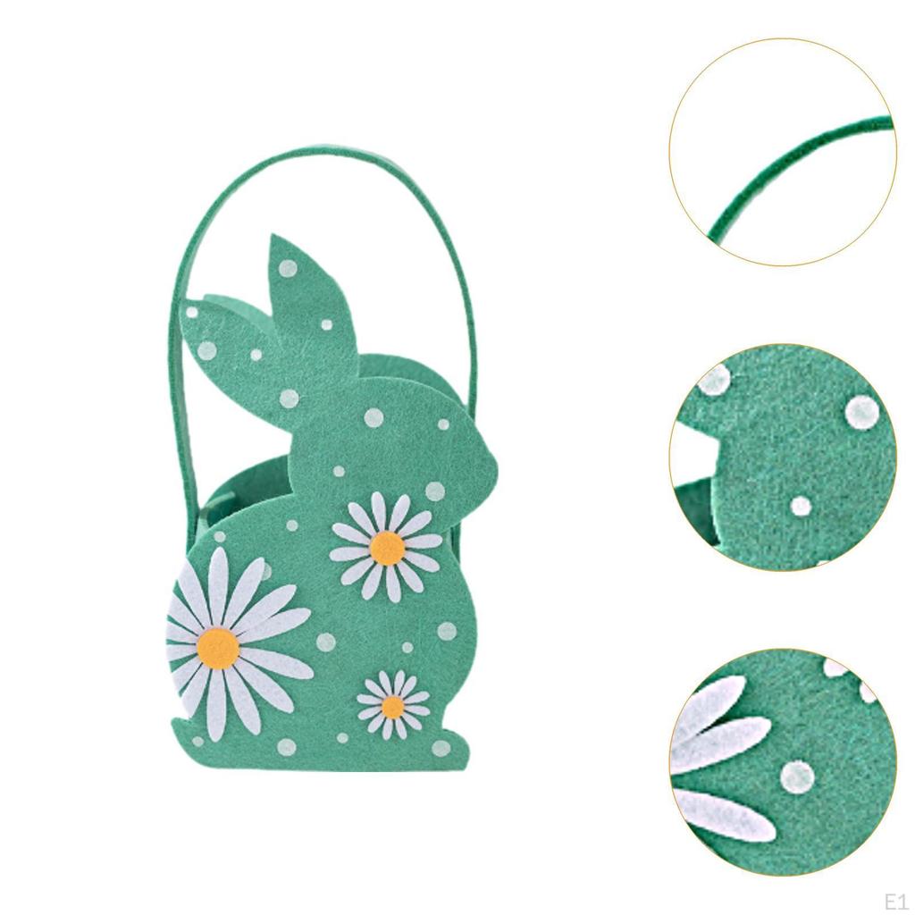 Easter Bunny Bags Candy Pouch Felt Cloth Rabbit Basket Tote