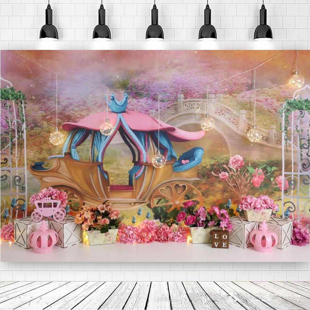 Geburtstagsparty Ballon Hintergrund Dekoration Schloss Bogen Blume Hochzeitsfotografie Hintergrund Studio Junge Mädchen Babyparty Geschenk