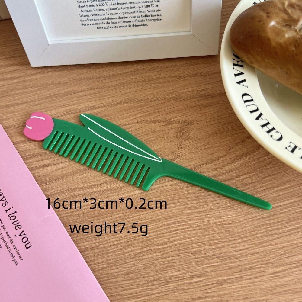 Wide Toothed Acetate Comb Fruit Design Barber Shop Comb Portable Hairdressing Comb  Women
