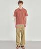 BASIC HOUSE Uni Semi-Overfit Pique Polo Shirt Deep Pink Lyts3104