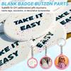 10/25/50Set Button Maker Supplies 25/32/37mm Blank Badge Button Parts Badge Parts w Blank Paper for Crafts Double-Sided Keychain
