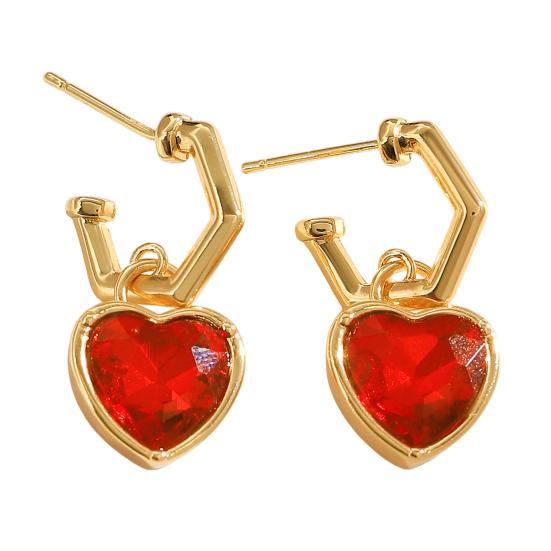 1 Pair Drop Earrings Detachable Pendant Design Women Earrings Heart