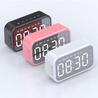 Boxă Bluetooth Wireless Cu Radio FM Cutie de Sunet Mini Ceas deșteptător de Birou Oglindă Subwoofer Player Muzical Card TF Boxă cu Bas Boom Pentru Toate Telefoanele