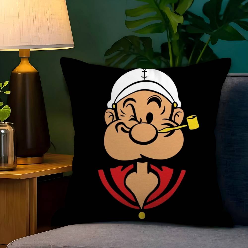Classic Anime P-Popeye Personalized Picture Text Home Decorative Pillows Household Gifts 45X45Cm