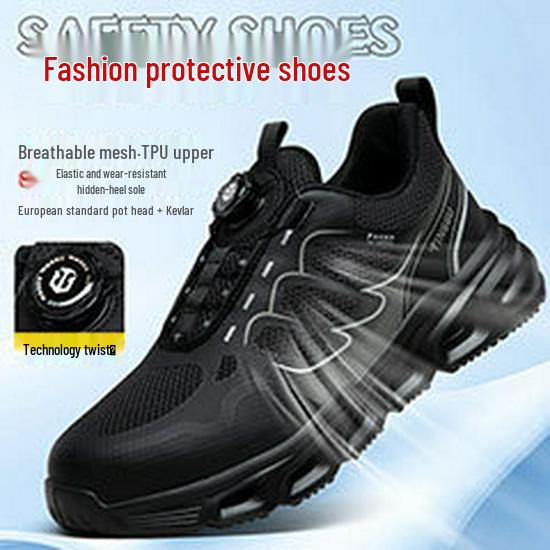 Men's Steel Toe Non-Slip Welding Work Shoes - High-Density, Anti-Smashing, Anti-Puncture, Wear-Resistant Safety Footwear