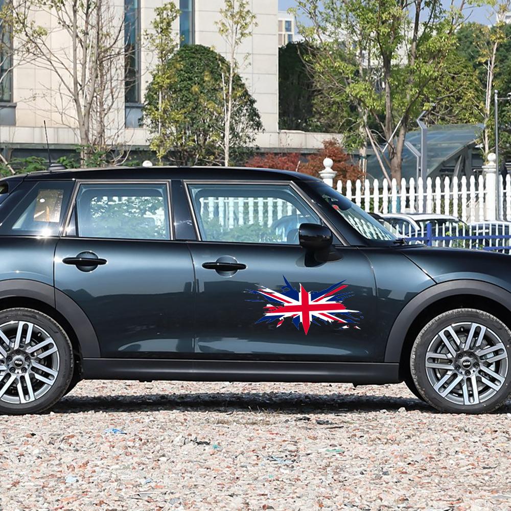 Pegatinas Calcomanías de Vinilo Bandera de Colores Union Jack Para Mini Cooper S F56 F55 F57 R55 R56 R60 F60 R61 Decoración Lateral de la Carrocería del Coche Auto Para