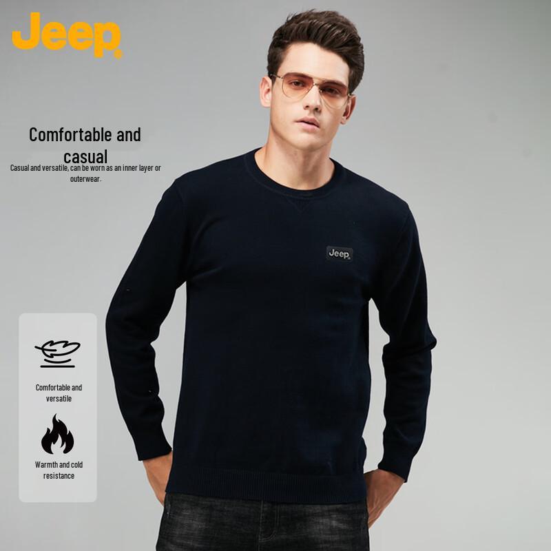 

Jeep Мужской свитер с круглым вырезом на флисовой подкладке 3XL