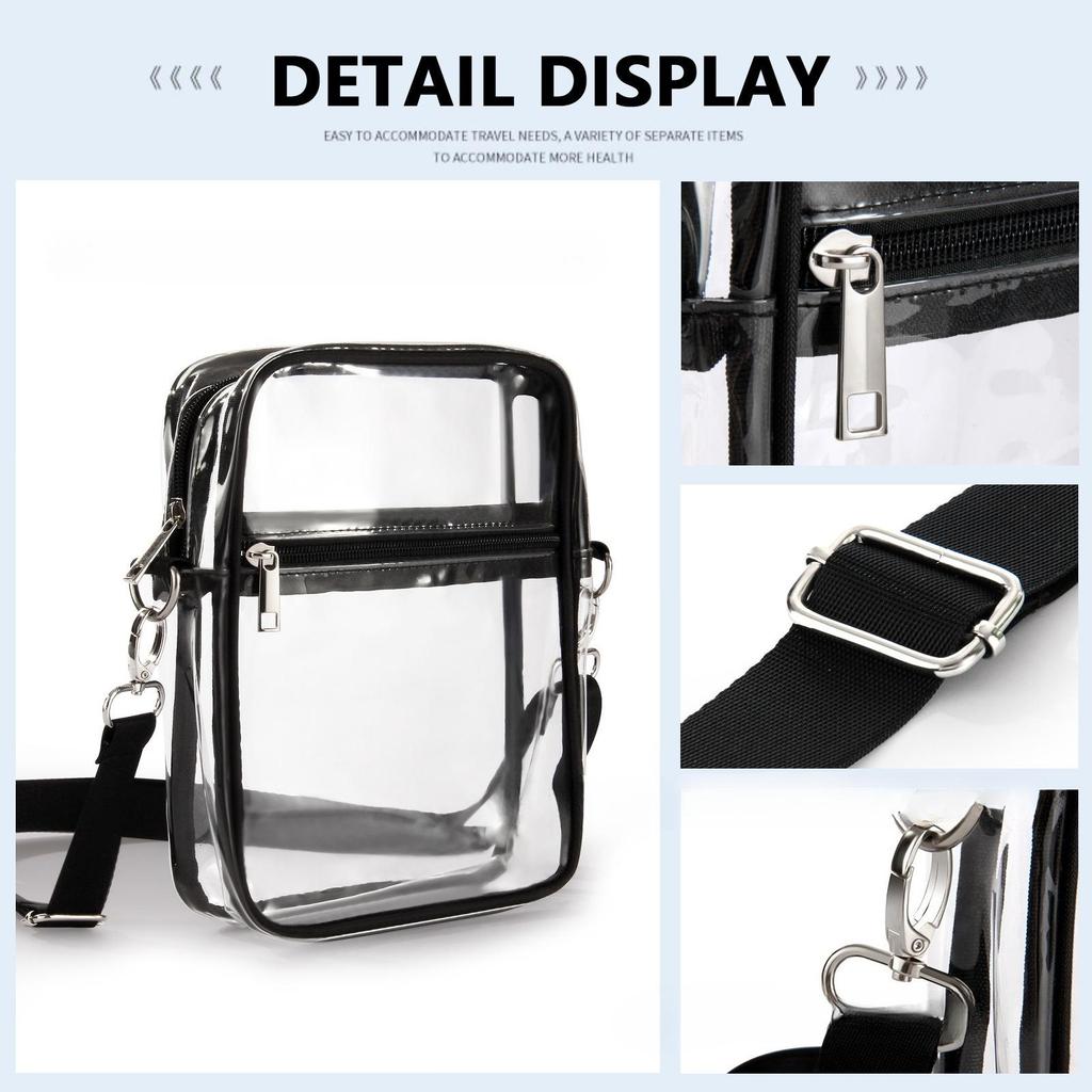 Crossbody Bag Transparent Ultra-light Waterproof Sports Bag Transparent Mobile Phone Bag Storage Bag Cosmetic Bag