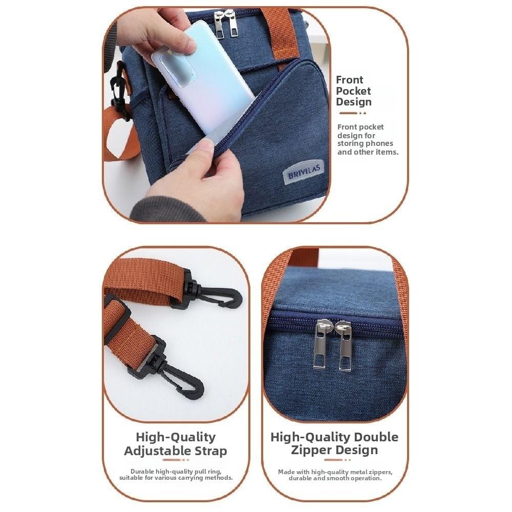 Large Capacity Insulated Lunch Bag Lightweight Picnic Tote Bag  Daily Use