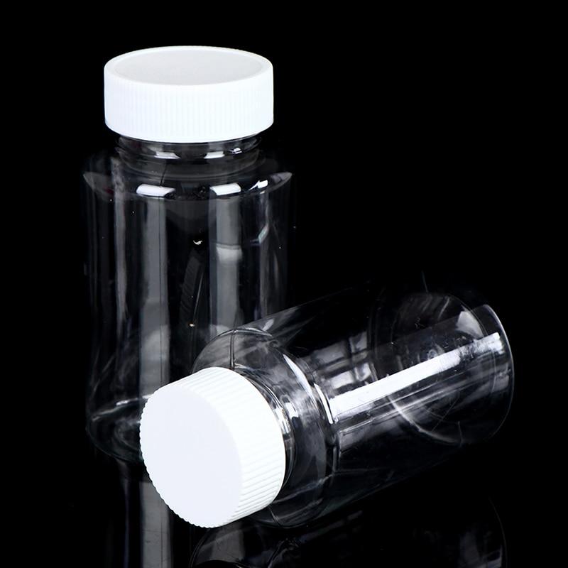 1 ST 15/30/50/100/150/200 ml Plastic PET Heldere Afsluitbare Flesjes Solide Poeder Medicijn Pil Flesje Container Reagens Verpakking Flesje