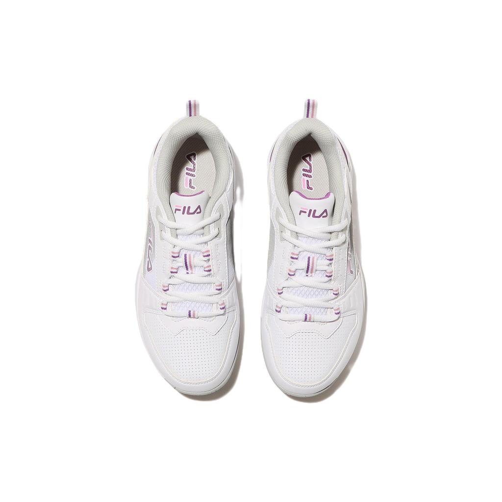 Fila Stroke 2 T3 Textile, Synthetic Leather Abrasion Resistant Breathable Low Top Tennis Shoes Unisex White Purple 1TM01807F_148