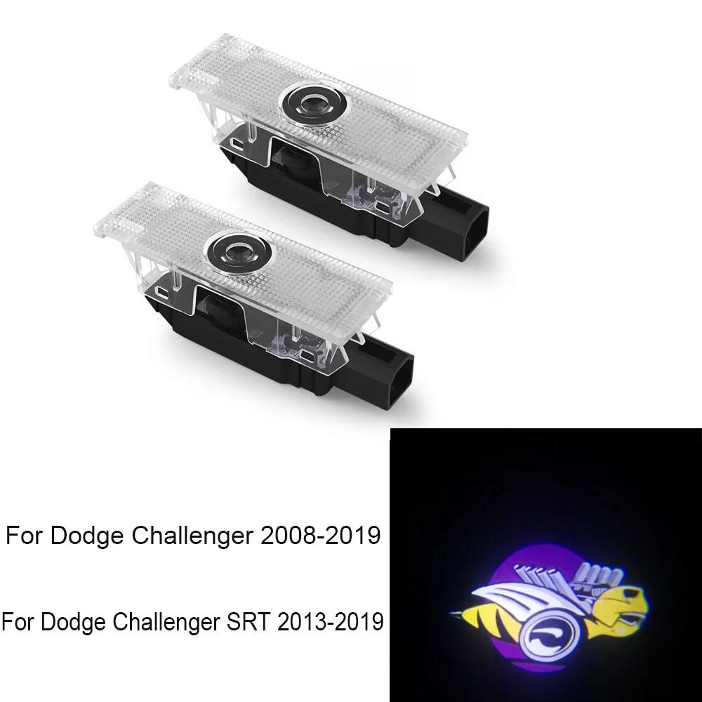 

2 шт. Значок пчелы Подсветка двери Авто Призрачный свет Приветственная подсветка Для Dodge SRT Bee Challenger 2008-2019 Dodge Подсветка лужи Подсветка двери
