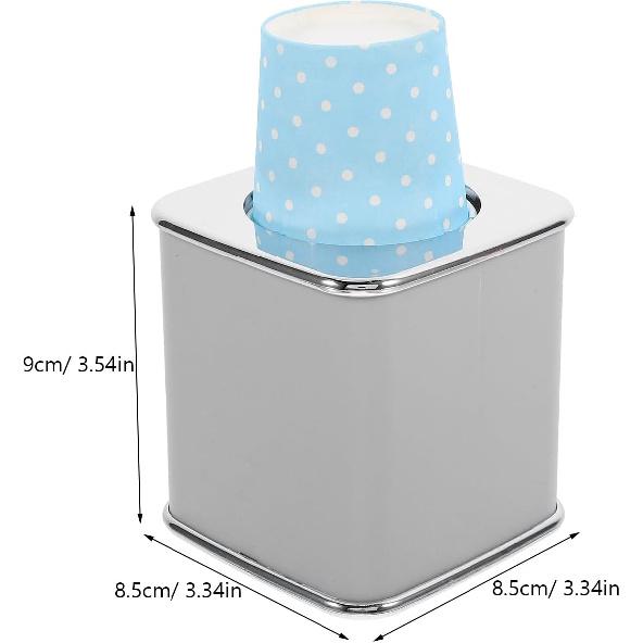 Paper Cup Dispenser Countertop Paper Cup Holders Tabletop Cup Dispenser Bathroom Cups Storage Holder with 10PCS Paper Cup for Kitchen Vanity