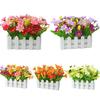 1 Bouquet Artificial Flowers Wooden Fence Garden DIY Stage Party Stage Decor Christmas Ornament