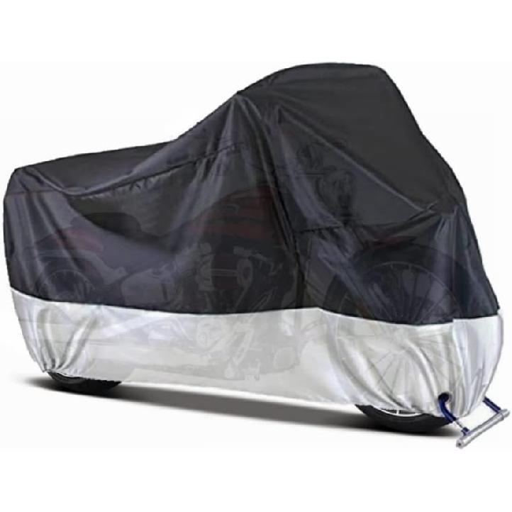 Motorcycle Covers, Outdoor Waterproof Motorbike Covers with Lock-Holes & Storage Bag, Fits Up To 96.5" Motorcycles