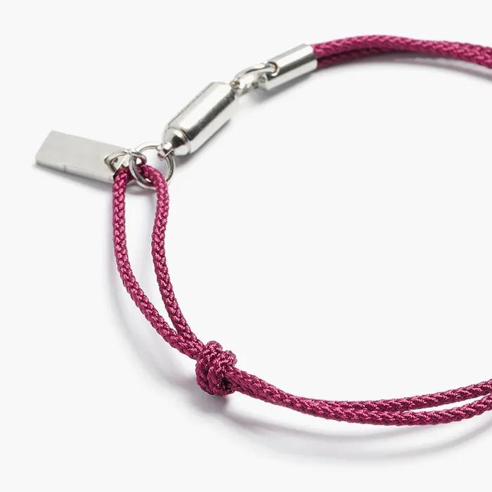 One-touch Simple Color String Couple Bracelet (C2503AC1324_OR)