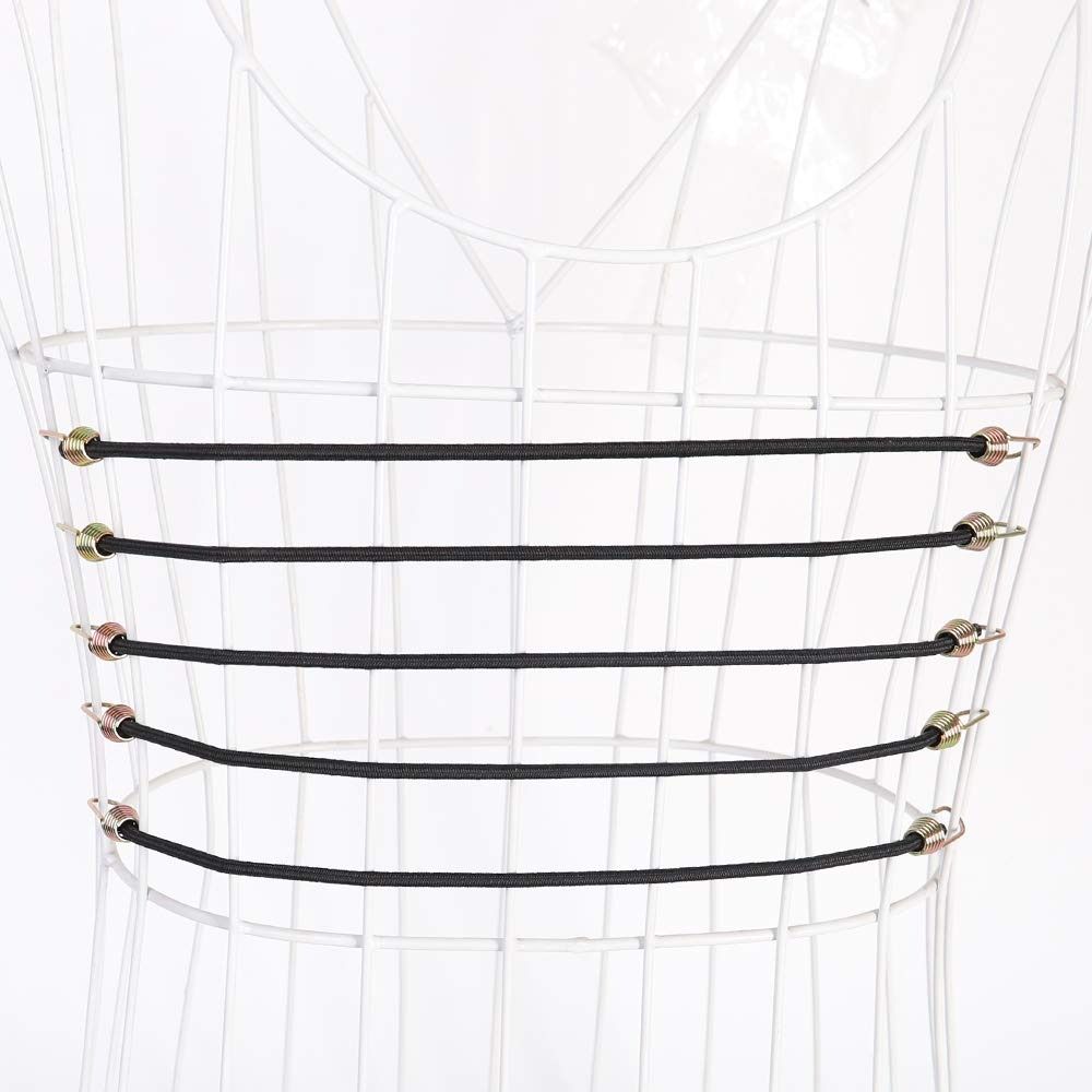 10 PCS with Steel Hooks Elastic Rope 10-Inch Rubber Strap Outdoor Bungee Cords  Bikes