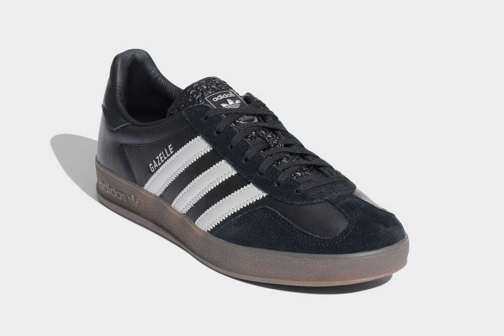 JH8837 Adidas Gazelle Indoor Core Black Matt Silver Gum (Men's)