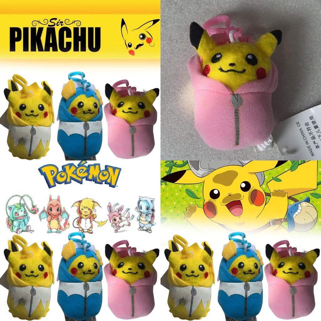 Pokemon Pikachu Sleep Bag Plush Keychain For Collectors Pendant