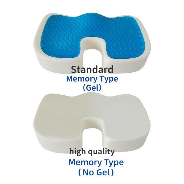Gelkissen Home Office Autositzkissen für orthopädische Schmerzlinderung Komfortstuhl Memory-Kissen Lendenwirbelsäulenschutz