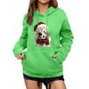 Women's Winter Christmas Printed Pullover Hooded Sweatshirt Fleece Long Sleeve Sweatshirt