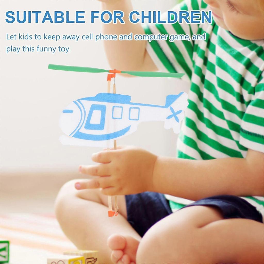 5Pcs Flying Airplane Toys Kids Helicopter Toys Creative Glider Toys Educational Aircraft Toys