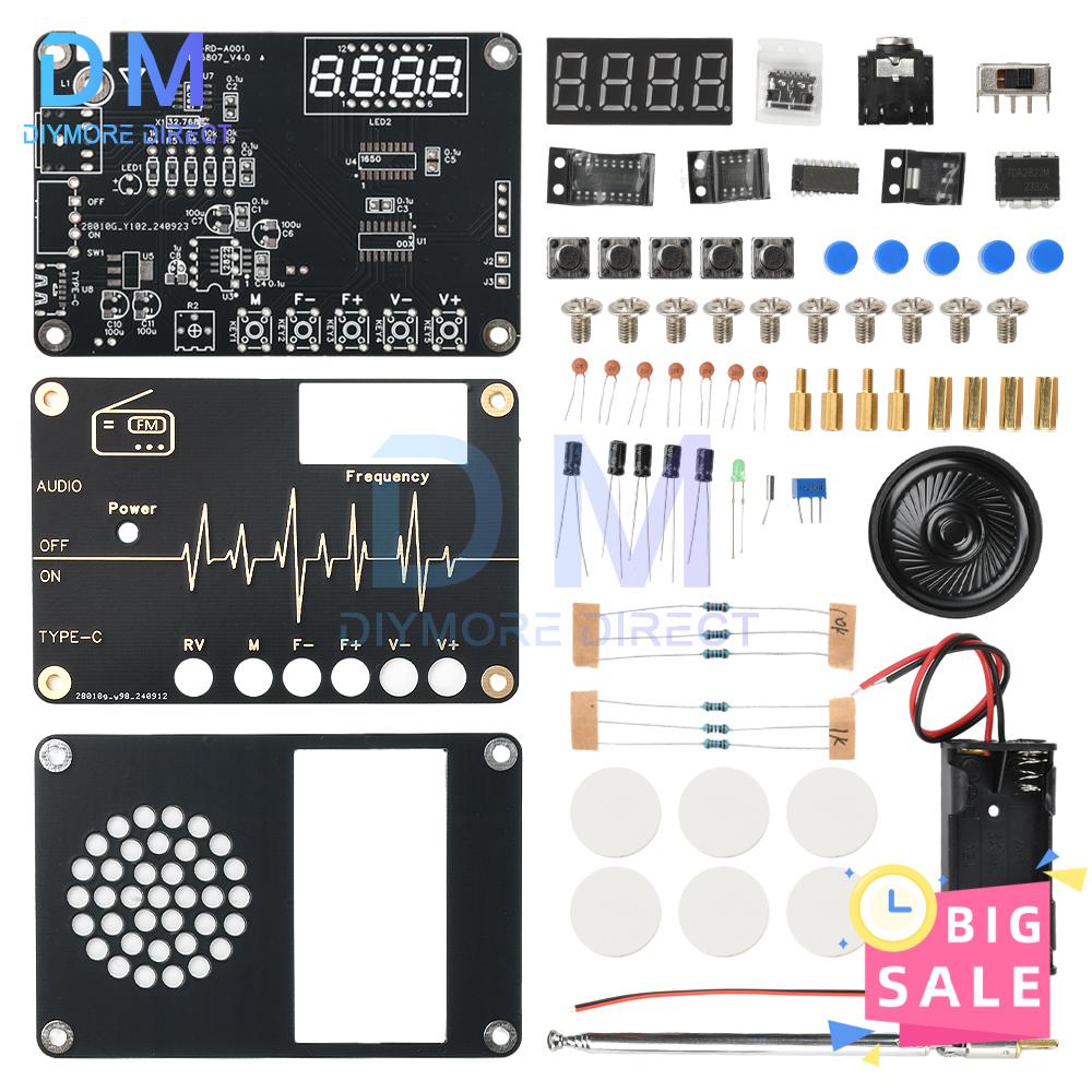 DC 5V RDA5807M Radio Kit FM Electronic Fabrication Full Frequency Soldering Assembly DIY Loose Parts Type C