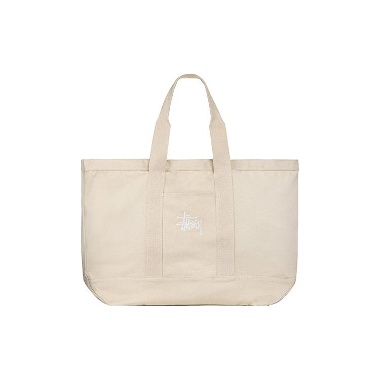 New Stussy Cotton Canvas Tote Bag, Shopping Bag, Canvas Bag, Handbag Extra Large Unisex Ecru 134253-NATL
