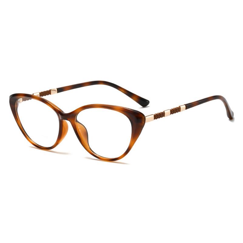 New ultra-light fashion cat eye reading glasses women's temperament shows the young and the elderly high definition anti-blue reading mirror