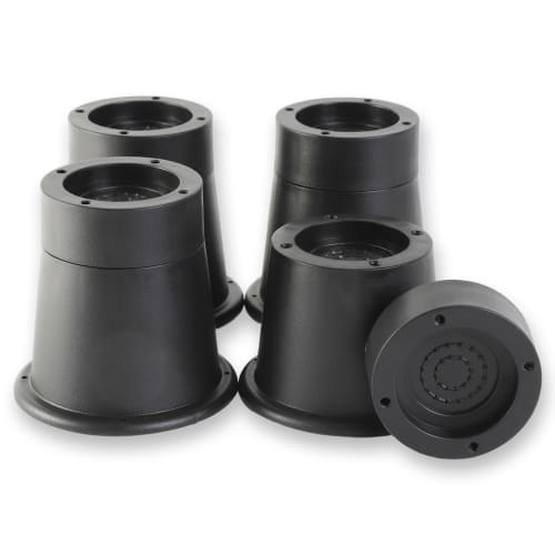 Mitoland Furniture Height Adjuster, Set of 4, 5.5cm/8cm Height Adjustment, Two-Level Adjustment, for Beds, Kotatsu Tables, Sofas, Black