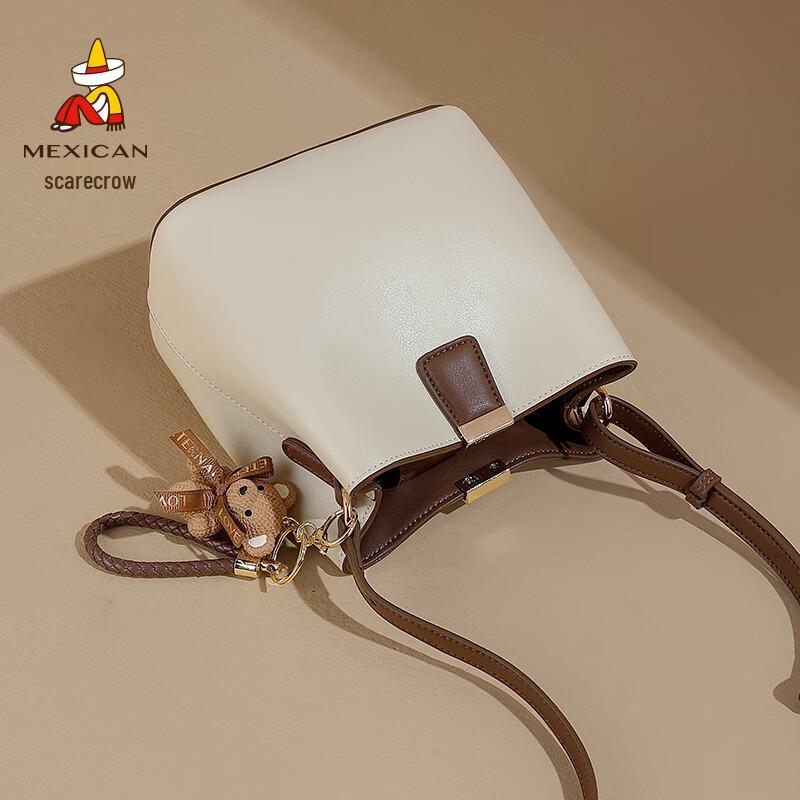 

INCR Women s Cowhide Shoulder Crossbody Bucket Bag