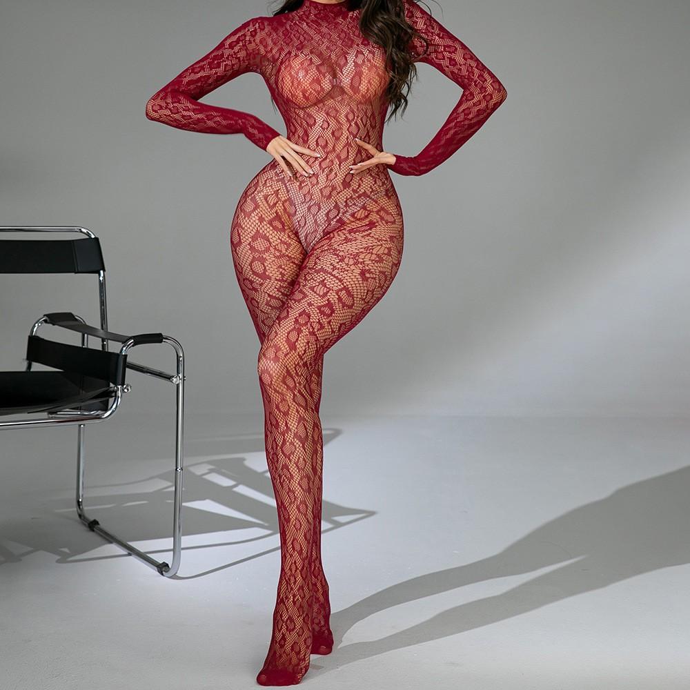 Exotic Body Jumpsuit Sexy Lingerie Fishnet Bodystocking Mesh Perspective Bodysuit Porno Costumes Fishing Net Babydoll Sleepwear