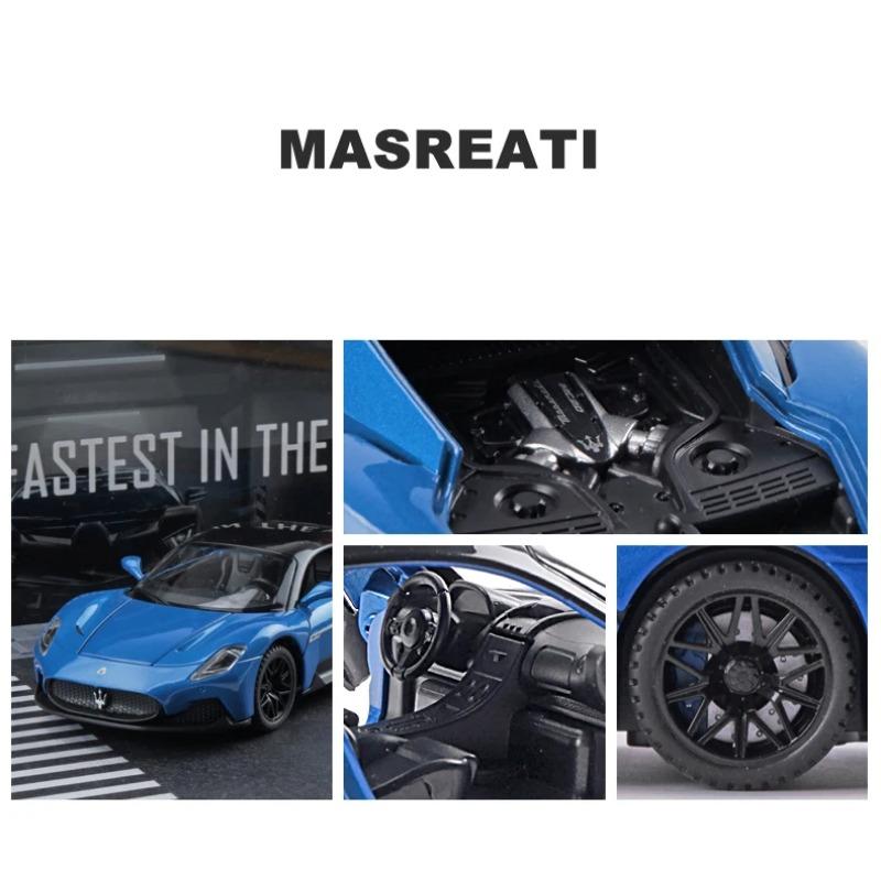 Maßstab 1/32 Maserati MC20 Coupe Legierung Sportwagen Diecast Metallmodell Sound & Licht Rückziehmotor Spielzeug Computer Schreibtisch Ornamente Kindergeschenk